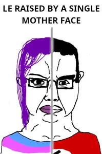 chudjak, 2soyjaks, angry, bar, flag, glasses, hair, lipstick, nazism, purple hair