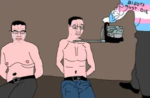 chudjak, arm, belt, cartel, chainsaw, clothes, crying, execution, fat, flag