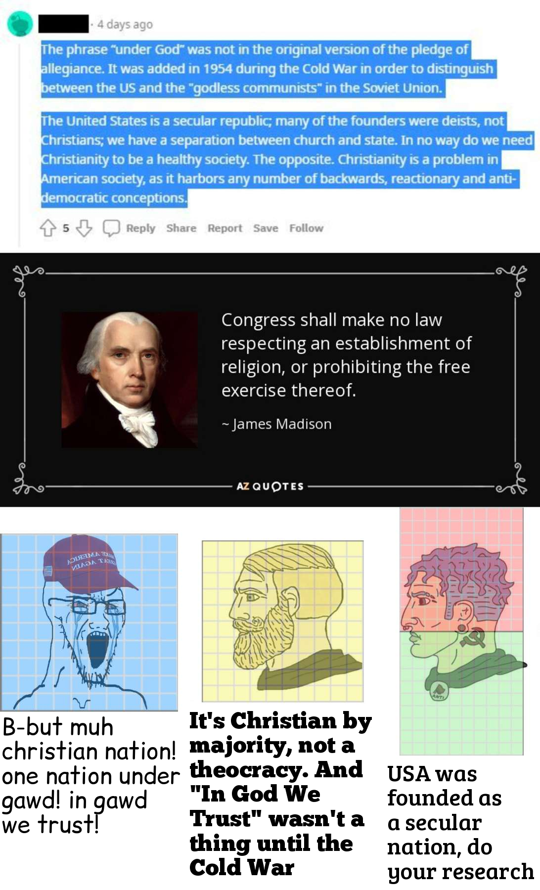 yes chad, cryboy soyjak, soyak, authright, bloodshot eyes, christianity, cold war, communism, crying, dyed hair