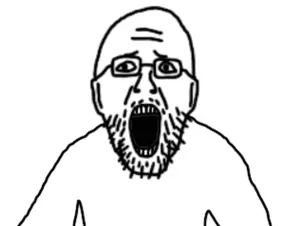 unknown, doug walker, ear, glasses, nostalgia critic, open mouth, soyjak, stubble