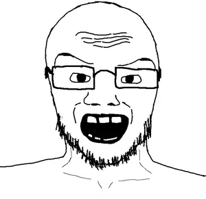 unknown, angry, glasses, jacoby shaddix, open mouth, soyjak, stubble