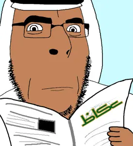 cobson, arab, arabic text, brown skin, closed mouth, glasses, hands, holding object, keffiyeh, looking at you