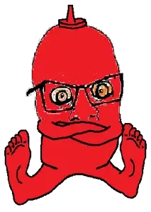 feraljak, condiment, feraljak (crazed), foodeez!, angry, arm, bloodshot eyes, bottle, condiment, crazed