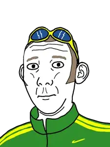 kuzjak, brown hair, closed mouth, clothes, ear, glasses, green, hair, music, neng
