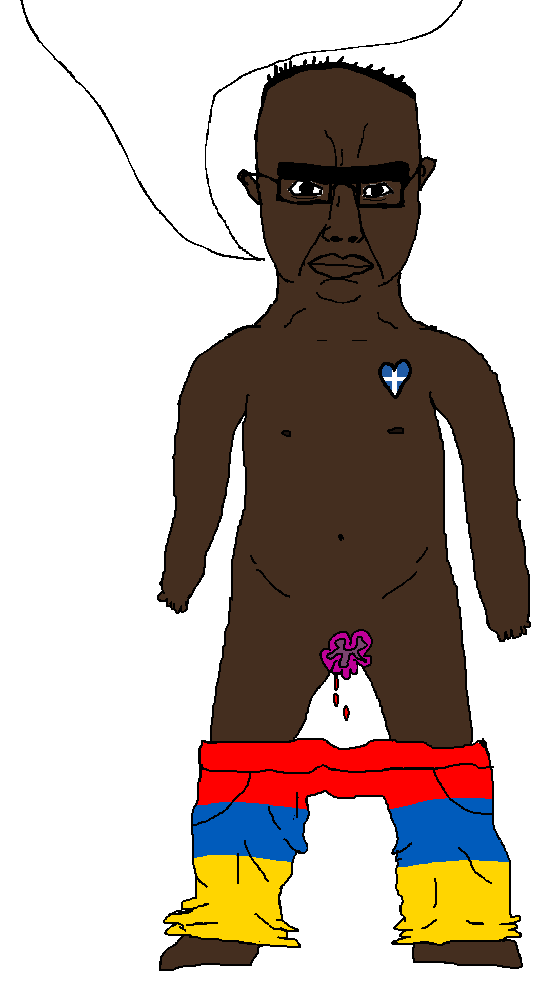 chudjak, chudjak front, obsessedchud, anger mark, angry, animal, black skin, blood, bloodshot eyes, brown skin
