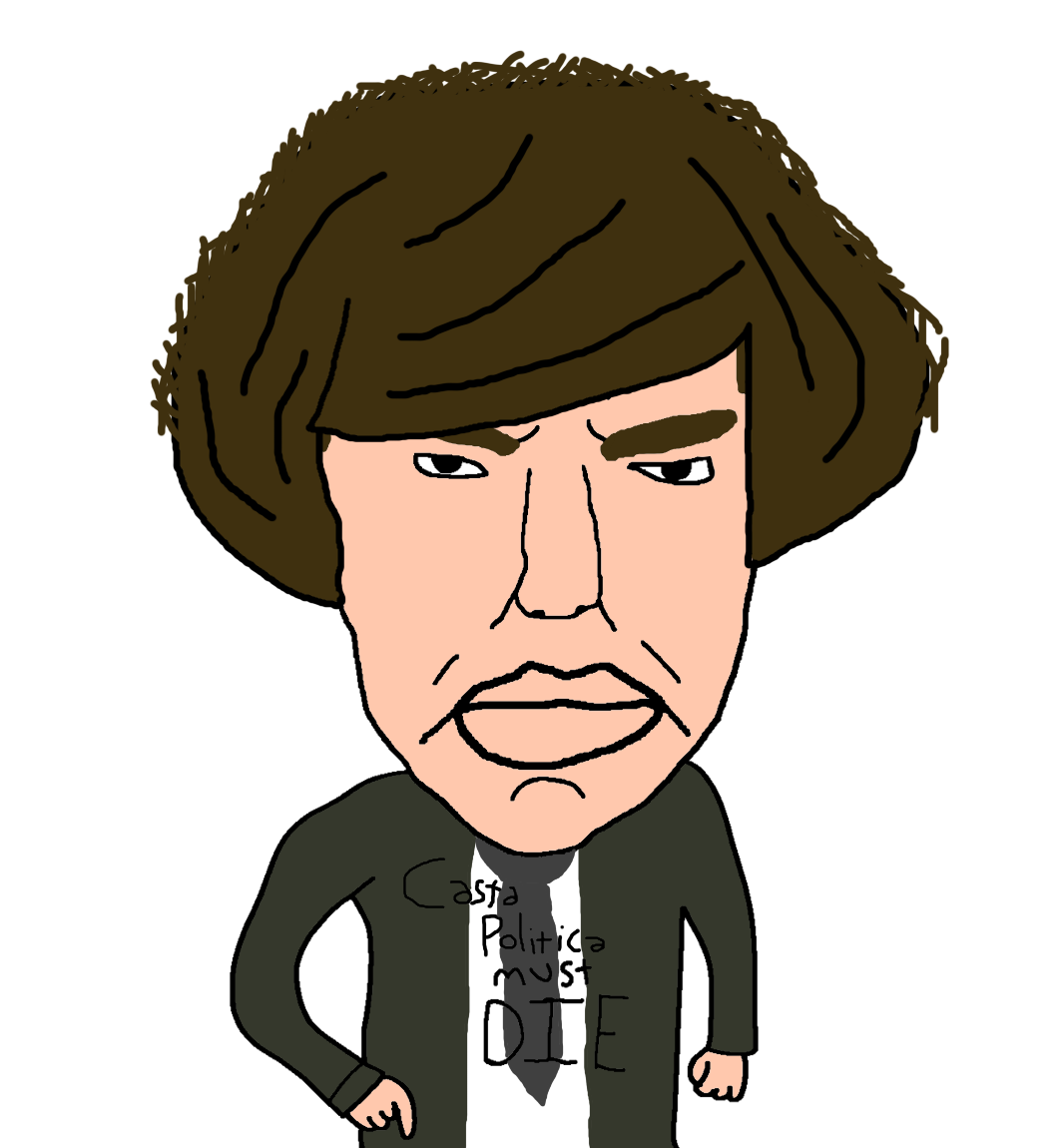 chudjak, chudjak front, angry, argentina, brown hair, closed mouth, clothes, hair, javier milei, looking at you