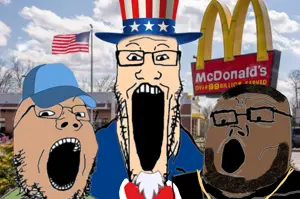 gapejak, markiplier soyjak, tony soprano soyjak, soyjak trio, 3soyjaks, beard, black skin, brown skin, cap, clothes