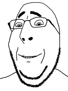 cobson, gapejak, wholesome soyjak, glasses, merge, smile, soyjak, stubble