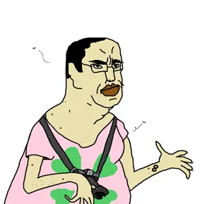 chudjak, unknown, 4chan, arm, camera, chud, closed mouth, clothes, ear, glasses