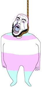 unknown, balding, beard, bloodshot eyes, blue tongue, bushy eyebrows, crying, feet, full body, glasses