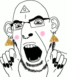 cobson, slutson, angry, chips, ear, earring, facial mark, food, forehead mark, hands