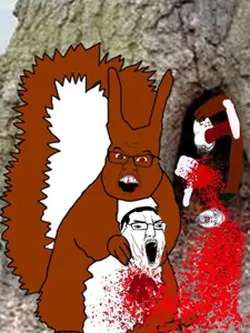 bernd, chudjak, feraljak, gapejak, blowjob gapejak, feralsquirrel, squirreljak, 4soyjaks, angry, animal