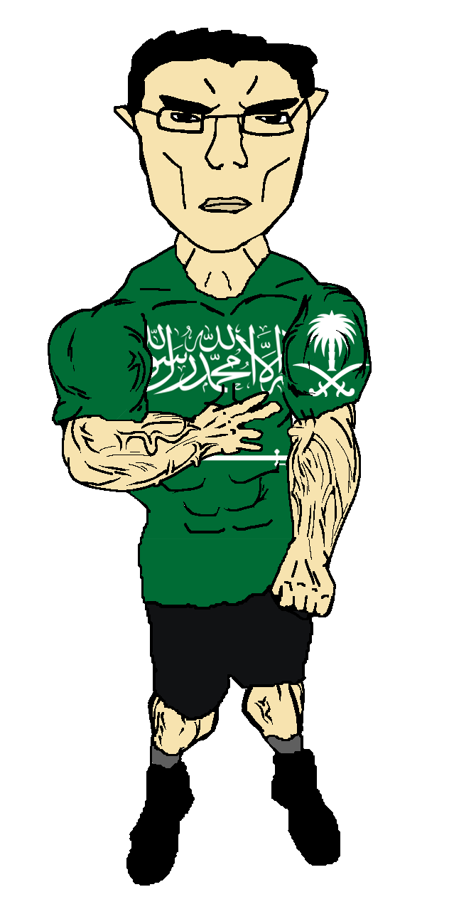 chudjak, chudjak front, unbotheredchud, angry, arab, buff, closed mouth, clothes, ear, emblem