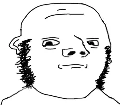 gapejak, cleavage, closed mouth, ear, neutral, side burns, soyjak