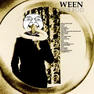 bernd, album cover, glasses, music, open mouth, soyjak, stubble, ween
