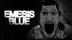 markiplier soyjak, clothes, glasses, hair, medic, open mouth, round glasses, soyjak, stubble, video game