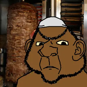 impish soyak ears, ishish soyak ears, angry, brown skin, closed mouth, clothes, ear, hat, islam, kebab