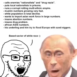 soyak, animated, glasses, monkey putin, music, open mouth, russia, stubble, video, vladimir putin