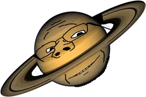 gapejak, wholesome soyjak, closed mouth, glasses, grin, objectsoy, planet, ring, saturn, smile
