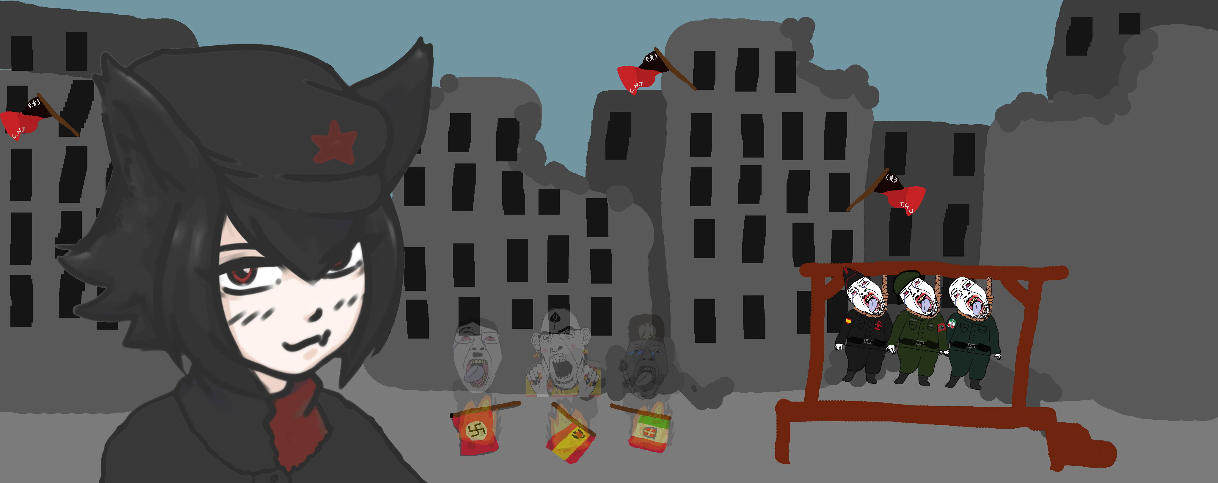 alunya, bernd, cobson, hanging troonjak, troonjak, /pol/, ack, adolf hitler, anarchism, benito mussolini