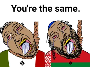 bernd, hanging troonjak, troonjak, /bant/, ack, belarus, bloodshot eyes, brown skin, flag, glasses