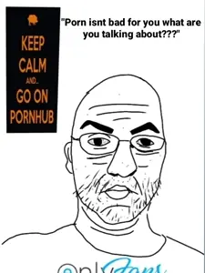 chudjak, bloodshot eyes, chud, coomer, ear, glasses, gooner, onlyfans, pornhub, redraw