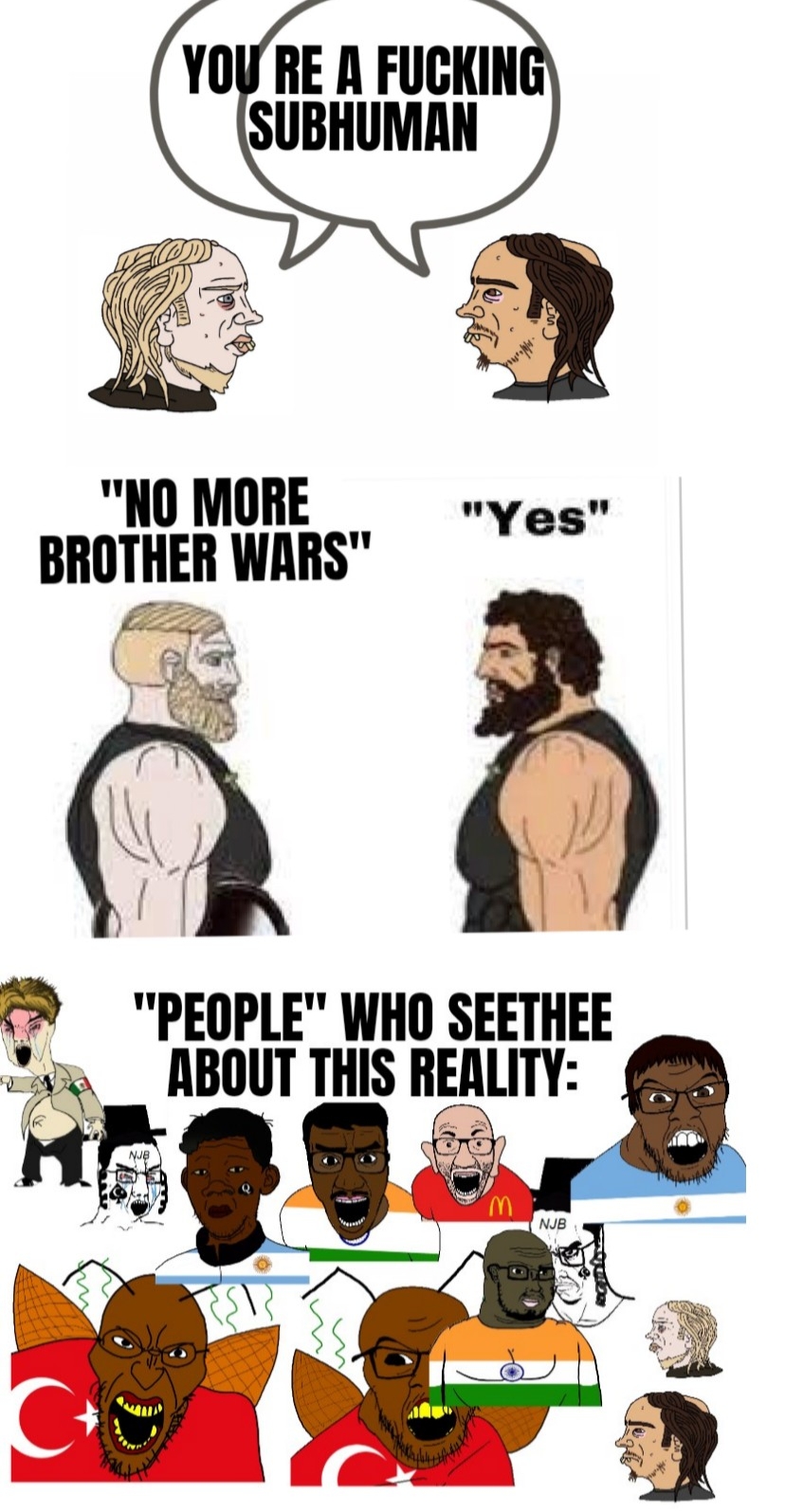 yes chad, angry soyjak, chudjak, el perro rabioso, feraljak, soyak, el perro chud, amerimutt, angry, animal