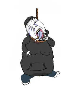 doomer wojak, wojak, bernd, hanging troonjak, troonjak, /r9k/, ack, bloodshot eyes, cigarette, crying