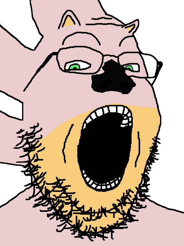 sonic the hedgehog, gapejak, ear, glasses, green eyes, hyper sonic, open mouth, pink skin, sega, snout