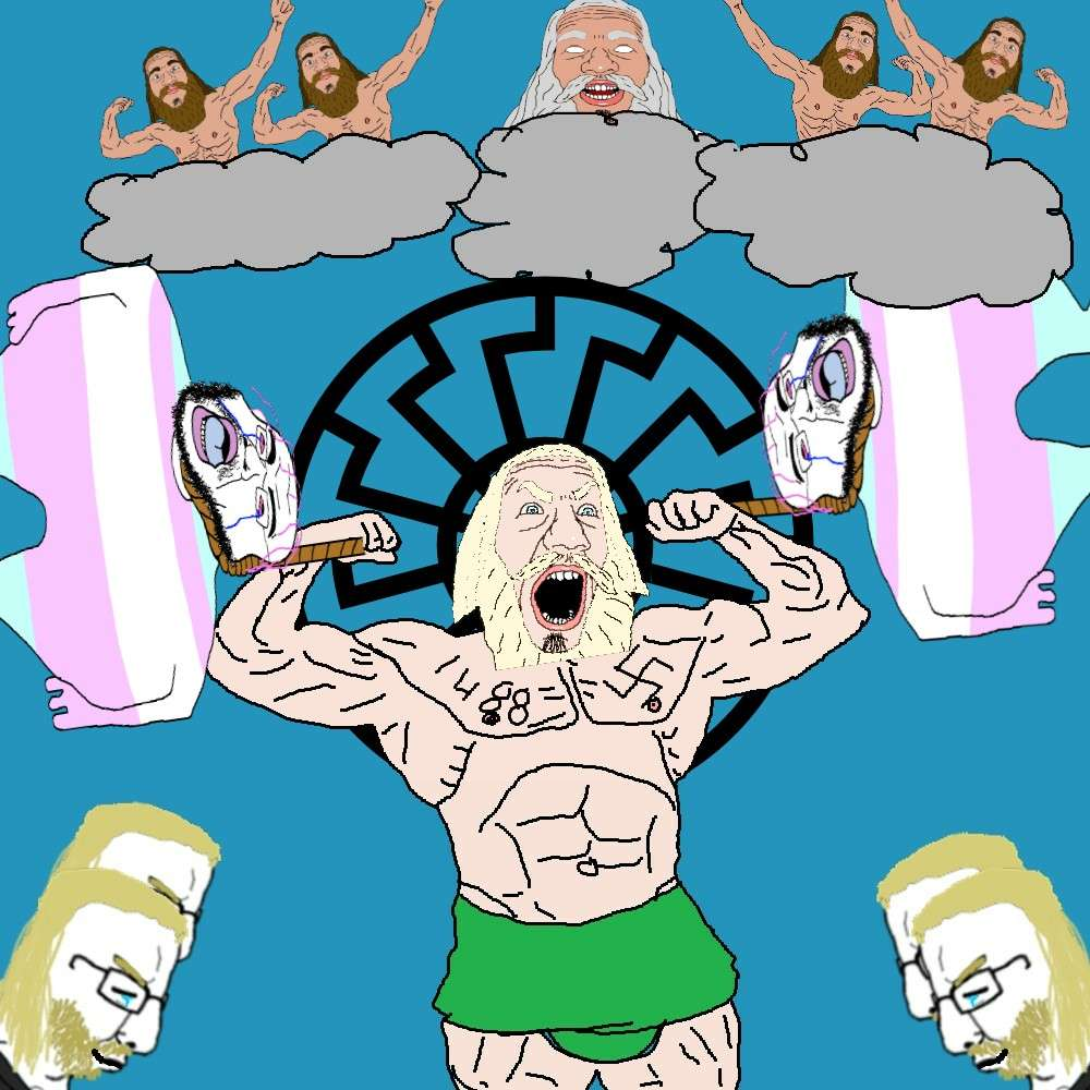 chudjak, cobson, jimmy davis, gemmy, 1488, a10 eyes, beard, blonde beard, blonde hair, buff