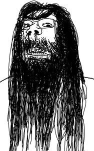 gapejak, mustached gapejak, angry, beard, glasses, hair, hairy, long hair, mustache, nose hair