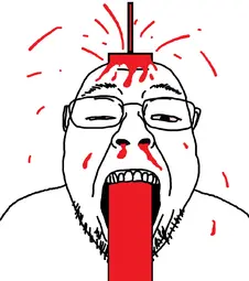 bernd, glasses, impaled, ketchup, soyjak, stubble