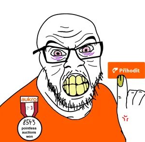 feraljak, angry, arm, aukro, badge, bloodshot eyes, clenched teeth, czechia, glasses, hands