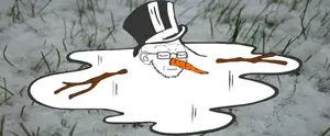 soyak, carrot, closed eyes, closed mouth, clothes, ear, glasses, hat, irl background, snow
