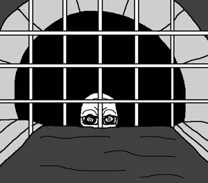 unknown, crazed, drawn background, glasses, sewer, soyjak, stubble