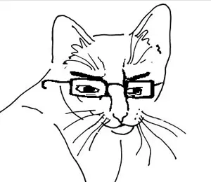 chudjak, meow chud, angry, animal, cat, cat ears, closed mouth, ear, ears, glasses