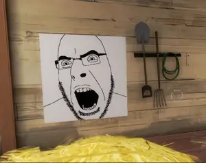 cobson, glasses, open mouth, screenshot, soyjak, spray, steam (platform), stubble, valve, video game