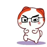 chudjak, animal, animated, cat, cat ears, ear, ears, full body, glasses, marsey