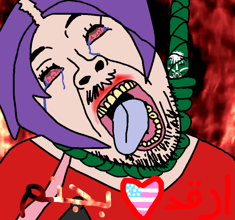 bernd, chudjak, ack, arabic text, bag, balding, beard, bloodshot eyes, brown eyes, closed mouth