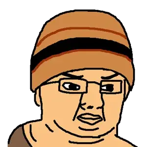 chudjak, angry, closed mouth, clothes, ear, fat, glasses, hat, redraw, soyjak