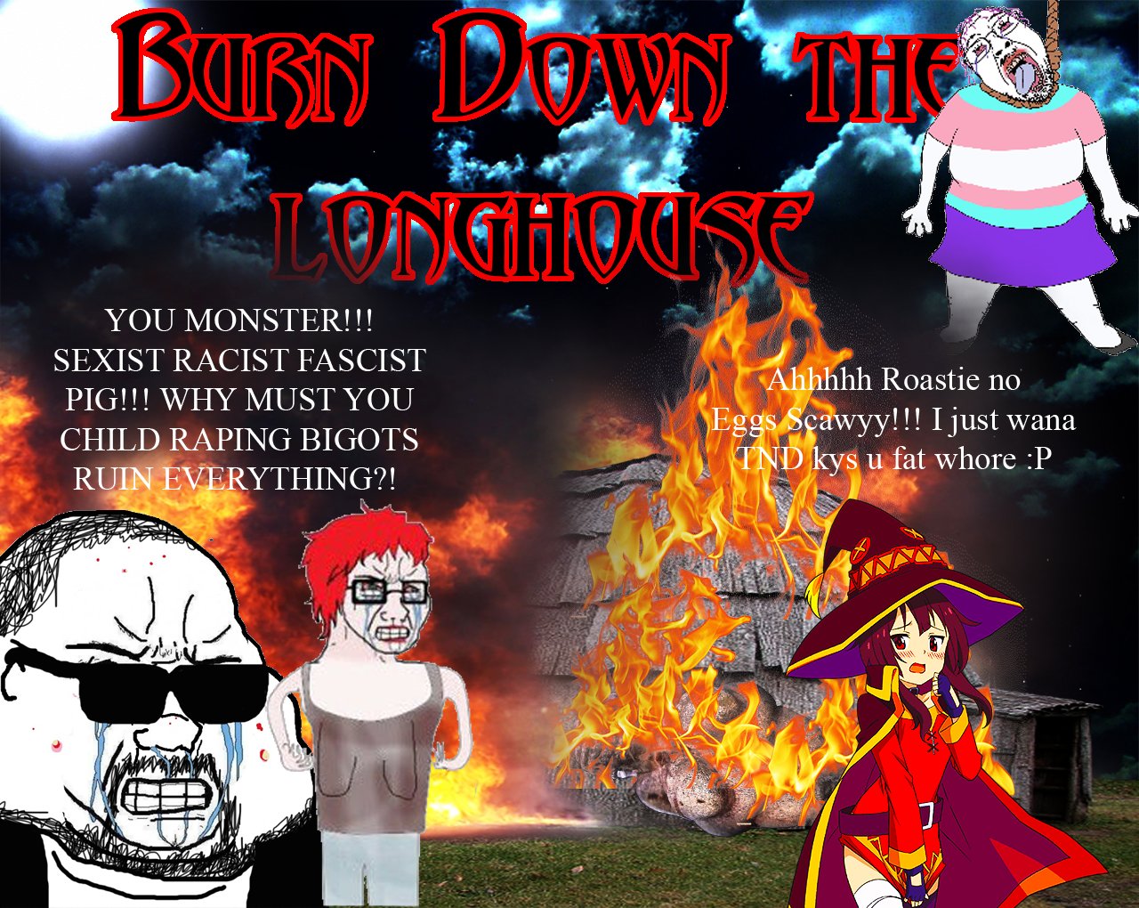 bernd, soyak, hanging troonjak, troonjak, ack, angry, anime, bloodshot eyes, clenched teeth, clothes