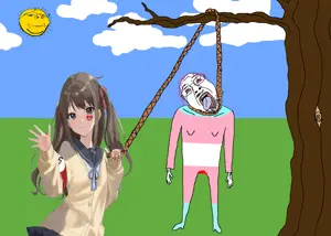 bernd, gapejak, hanging troonjak, troonjak, wholesome soyjak, 2soyjaks, ack, anime, hanging, heart