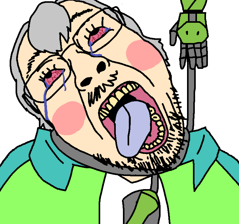 bernd, hanging troonjak, troonjak, ack, bloodshot eyes, cheeks, clothes, crying, glasses, gray hair