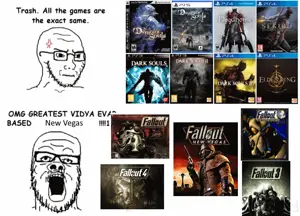 a24 slowburn soyjak, soyak, thing japanese, /v/, 2soyjaks, anger mark, closed mouth, concerned, dark souls, glasses