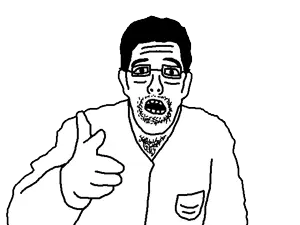nasalirrigation, arm, avgn, chest hair, clothes, ear, glasses, hair, hands, open mouth