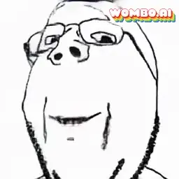 gapejak, wholesome soyjak, animated, glasses, music, smile, sound, soyjak, stubble, video