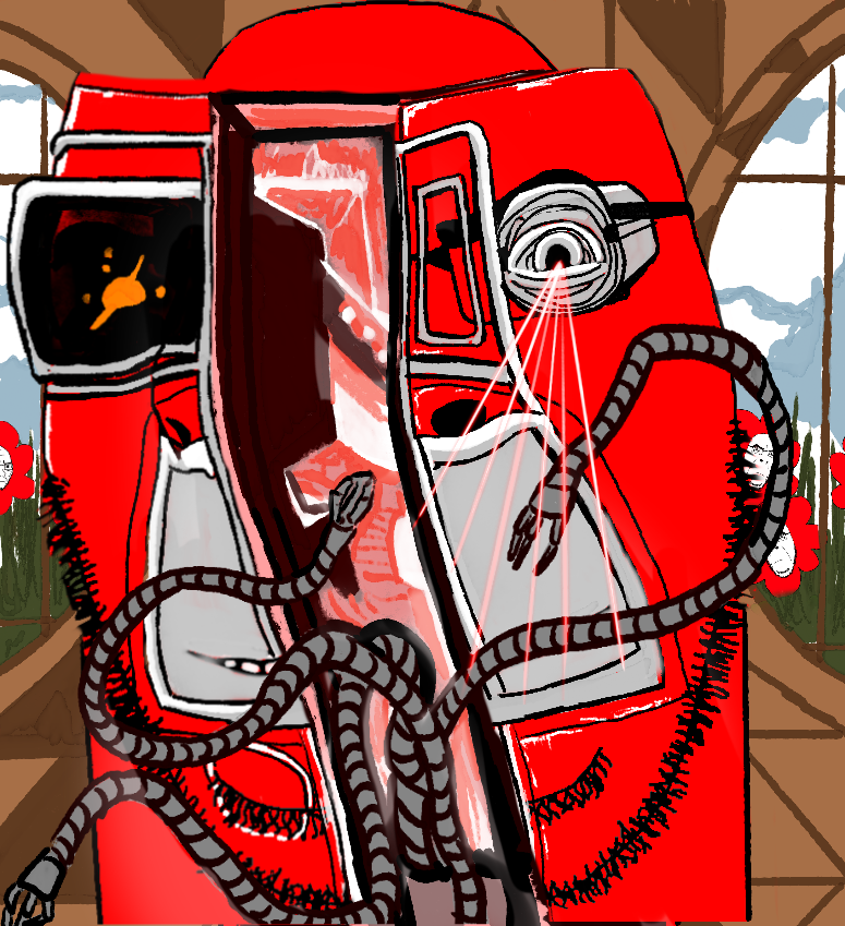 qoo memes2, cobson, soyak, atomic heart, closed mouth, concerned, ear, flower, glasses, inhuman