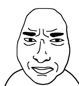 unknown, 1soyjak, bald, closed mouth, eyebrows, grimace, looking at you, monochrome, no glasses, portrait