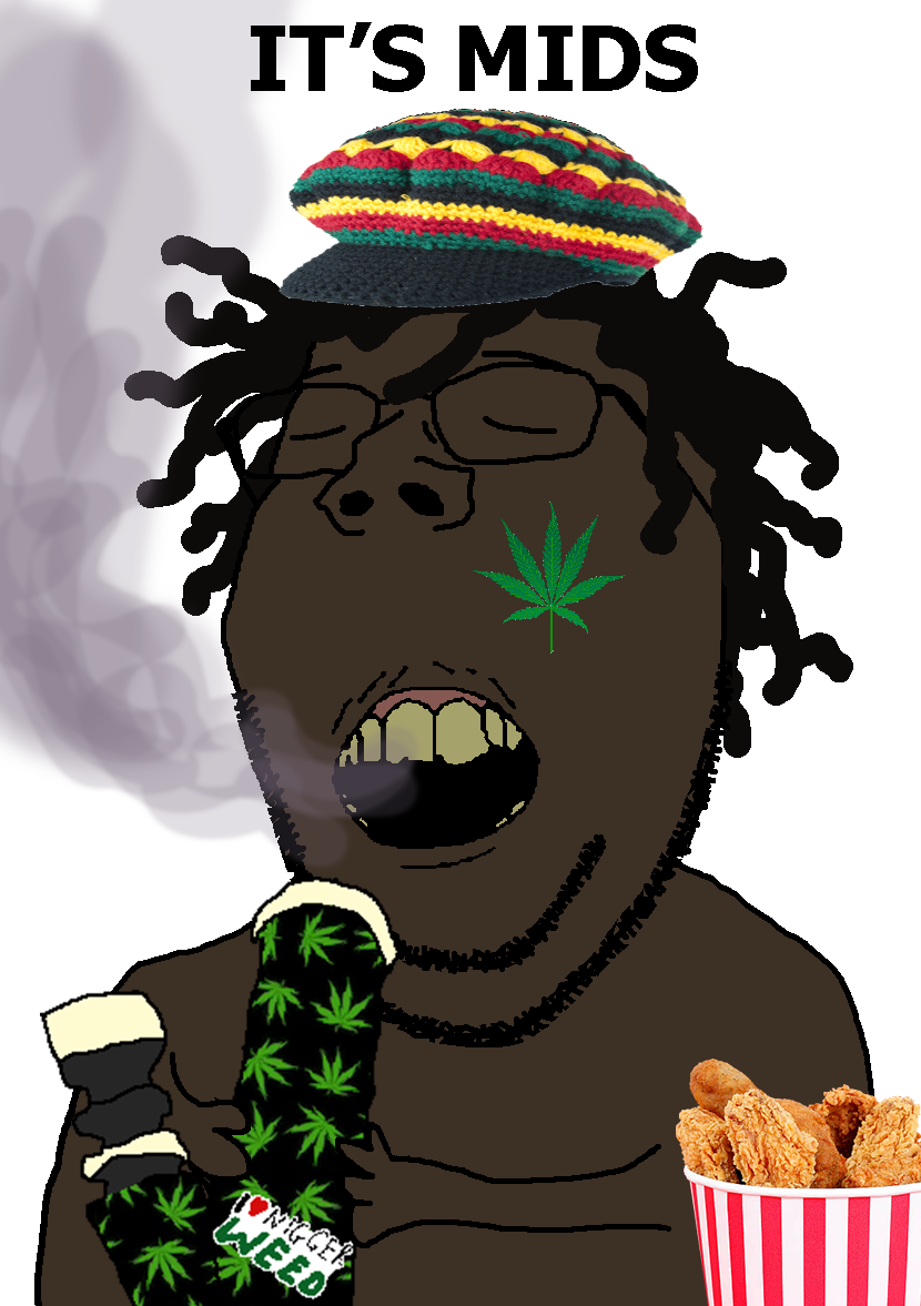 feraljak, gapejak, wholesome soyjak, its over, africa, arm, black skin, bong, closed eyes, clothes