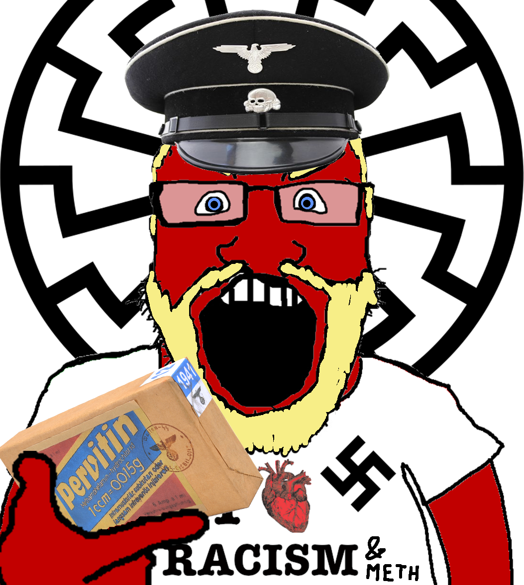 markiplier soyjak, science lover, aryan, a10 eyes, angry, arm, beard, blonde hair, blue eyes, cap